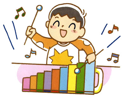 Trẻ chơi cùng nhạc cụ