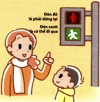 Dạy trẻ quy tắc qua đường